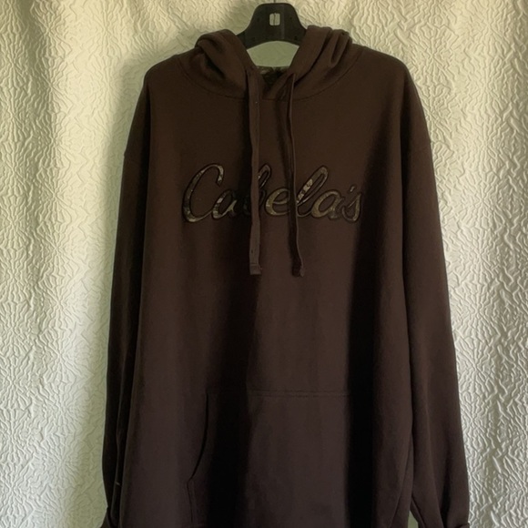Cabela's Dark Brown Men's Hoodie - Picture 1 of 5
